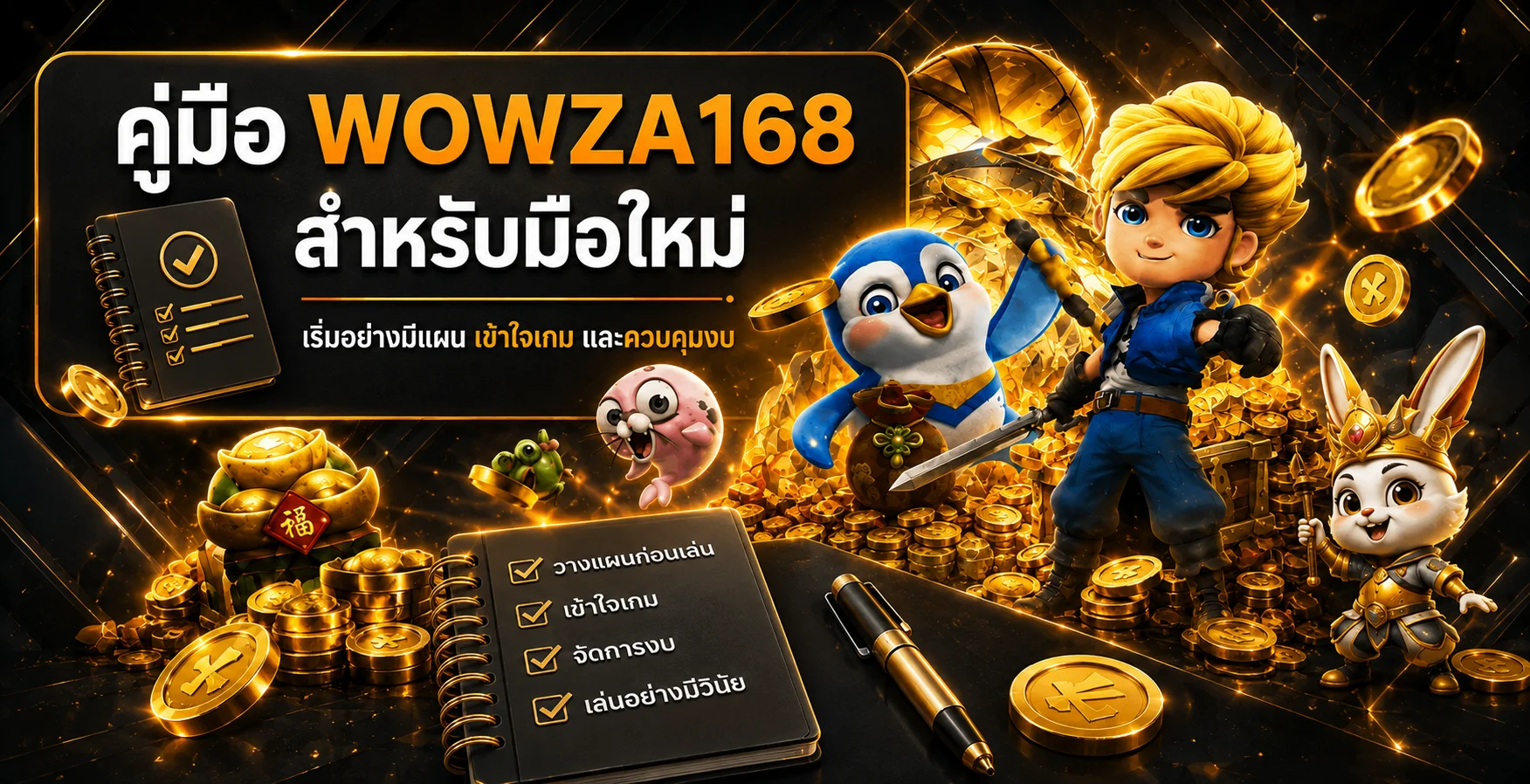 WOWZA168 คู่มือมือใหม่ ทดลองเกม อ่าน RTP และตั้งงบ